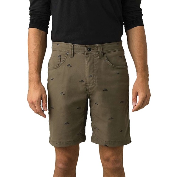 Prana Other - prAna sz 32 Brion Short 11” Inseam Slate Green Crux Rock Mountain Pattern Chino